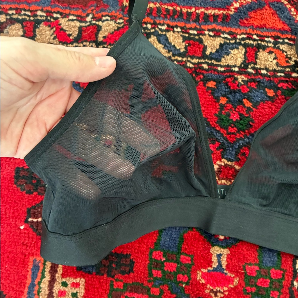 Negative Sieve Triangle Bra in Black - Picture 3 of 8